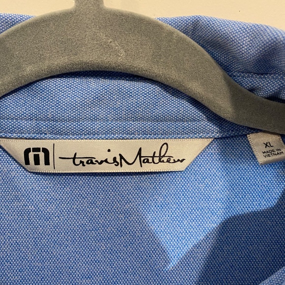 Travis Mathew Blue Golf Shirt - Picture 2 of 2